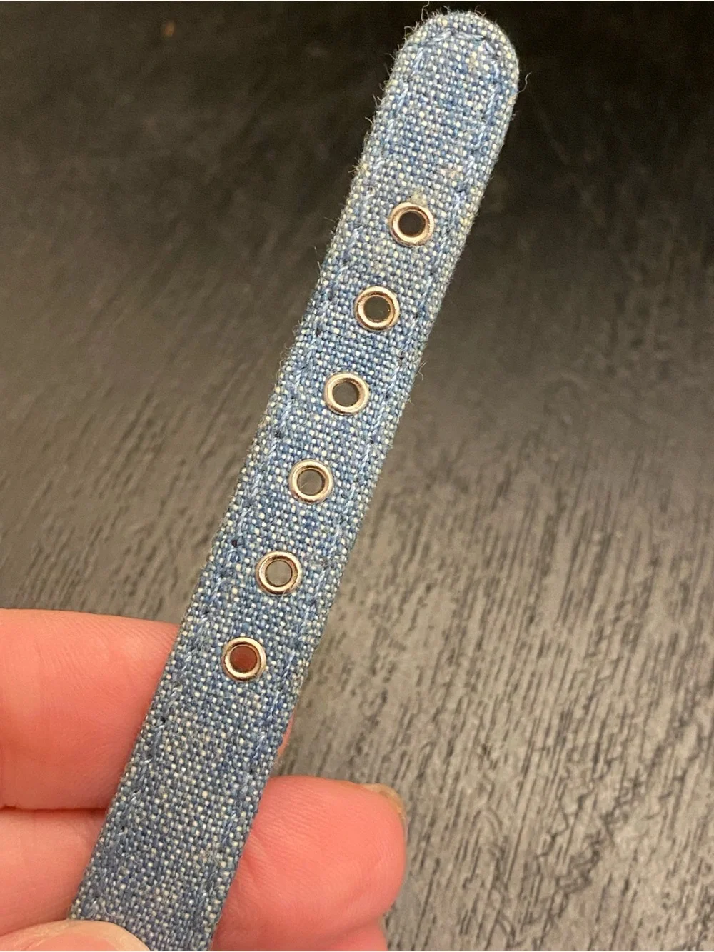 Geneva blue denim women’s quartz watch